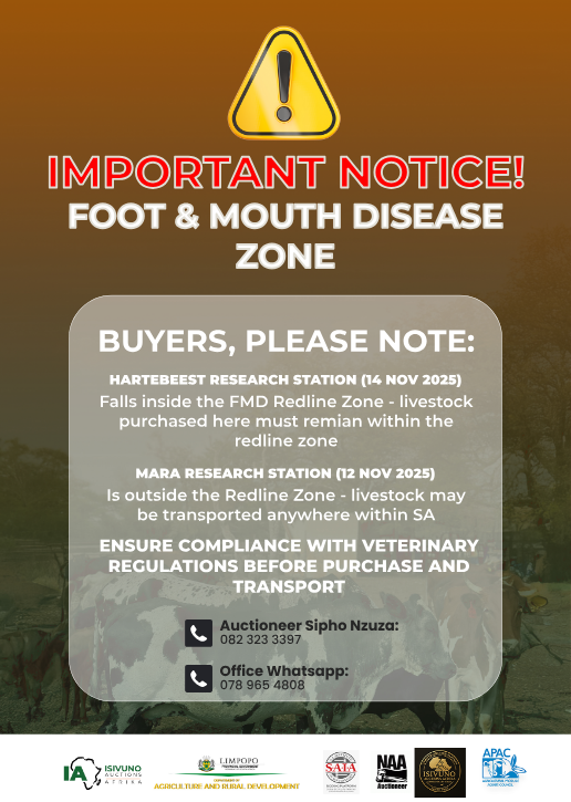 IMPORTANTNOTICE! FOOT&MOUTH DISEASE ZONE