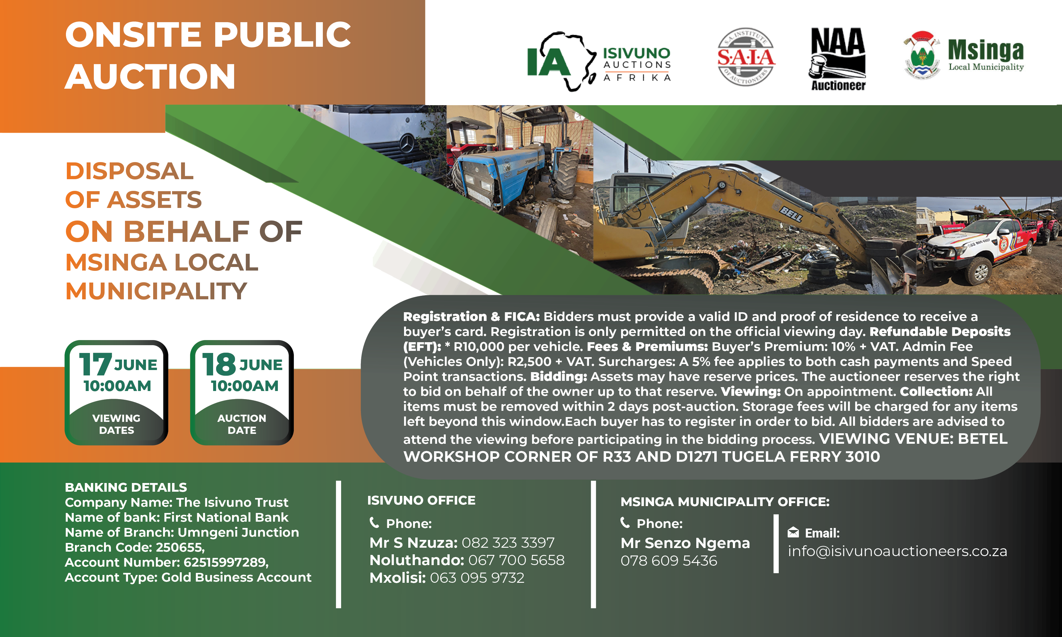 Msinga Local Municipality Onsite Public Auction