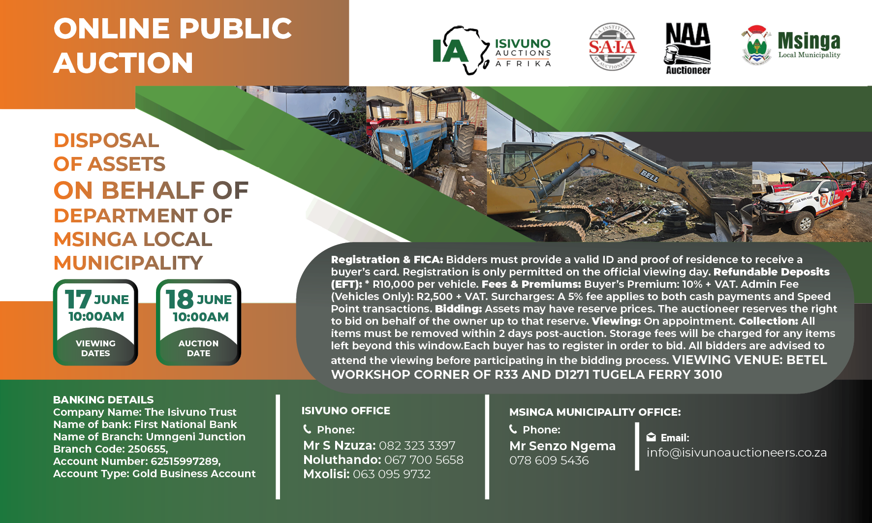 Msinga Local Municipality Online Public Auction